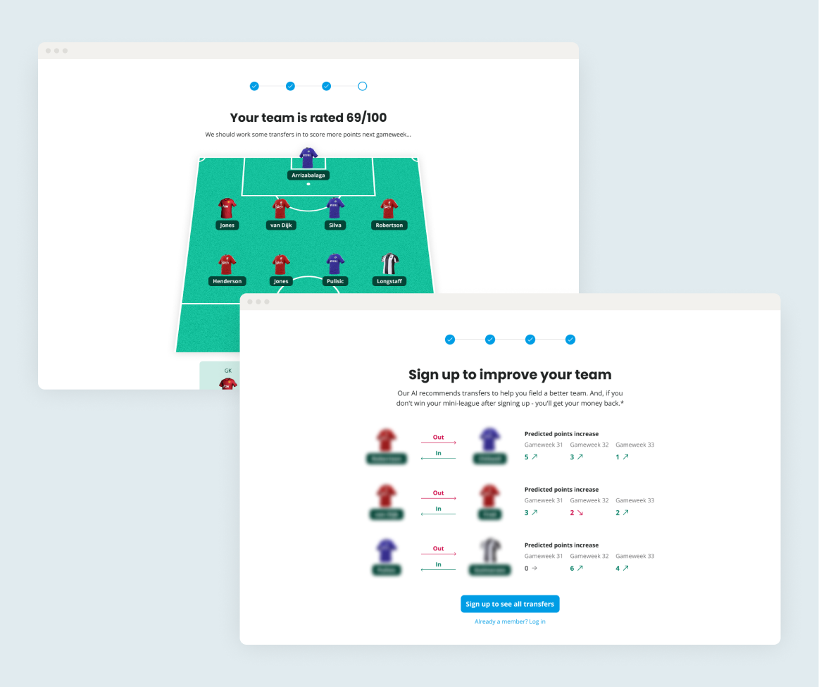 FFH onboarding funnel